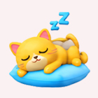 Yellow emoticon wearing a red hat, representing 'Cake For lazy