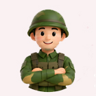A soldier-themed cake with camouflage pattern.