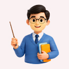 A man with glasses standing next to a cake for teacher.